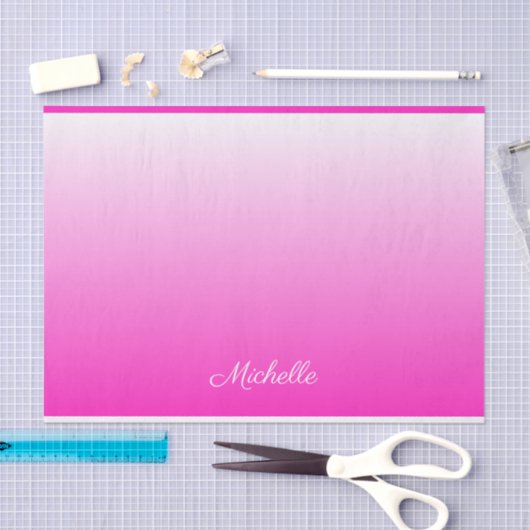 Gepersonaliseerde tweetonige gradiënt ombre hete r tissuepapier (Craft)