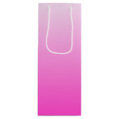 Gepersonaliseerde tweetonige gradiënt ombre hete r wijn cadeautas (Voorkant)