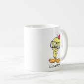 Gepersonaliseerde TWEETY™ Bird Nerd Coffee Mok (Voorkant rechts)