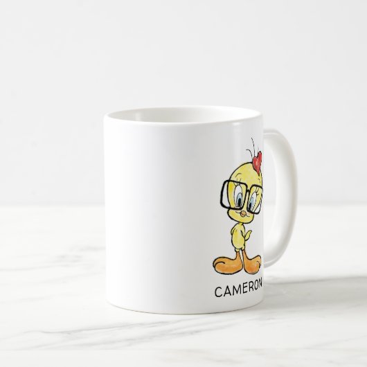 Gepersonaliseerde TWEETY™ Bird Nerd Coffee Mok (Voorkant rechts)