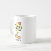 Gepersonaliseerde TWEETY™ Bird Nerd Coffee Mok (Voorkant links)