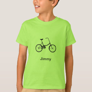 Gepersonaliseerde tweewielige fiets t-shirt