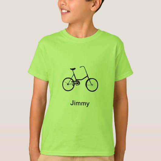 Gepersonaliseerde tweewielige fiets t-shirt (Voorkant)