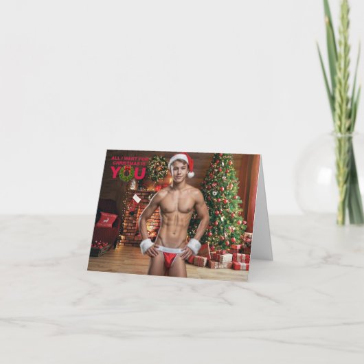 Gepersonaliseerde TWINK-Alles wat ik voor Kerstmis Kaart (Voorkant)