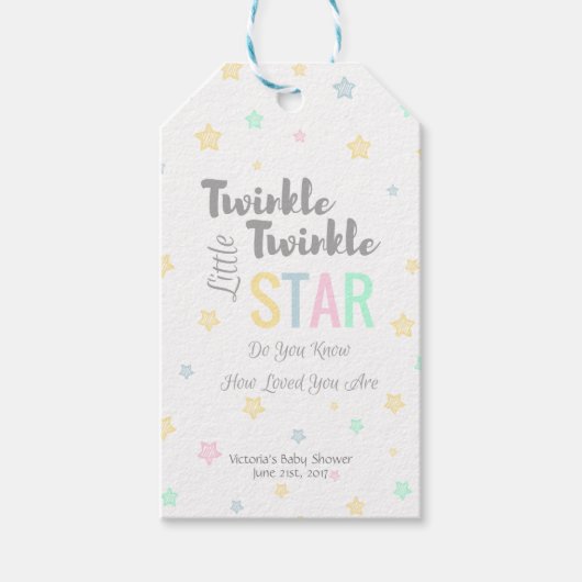 Gepersonaliseerde Twinkle Twinkle Little Star - La Cadeaulabel (Voorkant)
