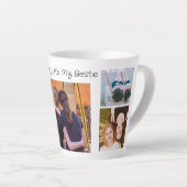 Gepersonaliseerde twinning met mijn Bestie fotocol Latte Mok (Rechterhoek)