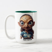 Gepersonaliseerde Two-Tone Vrouwen Rugby Mok (Links)