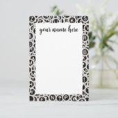 Gepersonaliseerde Typewriter Keys Notecards Bedankkaart (Staand voorkant)