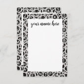 Gepersonaliseerde Typewriter Keys Notecards Bedankkaart (Voorkant / Achterkant)