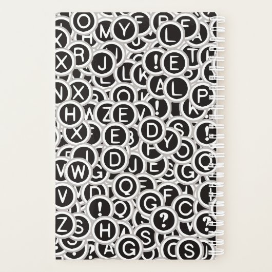 Gepersonaliseerde  Typewriter Keys Planner (Achterkant)