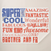 Gepersonaliseerde Typografie Subway Art USA Vlag Sherpa Deken (Voorkant (horizontaal))