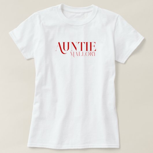 Gepersonaliseerde  Typografie Tante T-shirt (Design voorkant)