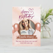 Gepersonaliseerde Typografie Verjaardag Kaart (Staand voorkant)