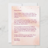 Gepersonaliseerde Typografie Verjaardag Kaart (Achterkant)