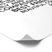 Gepersonaliseerde typografie Word Cloud voor koppe Poster (Hoek)