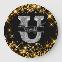 Gepersonaliseerde U Initiaal Silver Monogram Jouw 