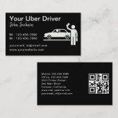 Gepersonaliseerde Uber Driver QR-code Visitekaartje (Voorkant / Achterkant)