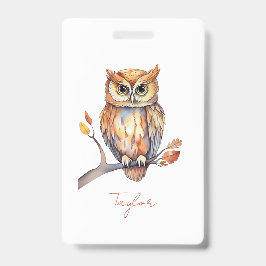 Gepersonaliseerde Uil Badge