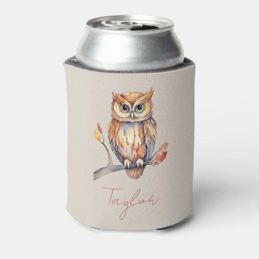 Gepersonaliseerde Uil Blikjeskoeler (Blikje Achterkant)