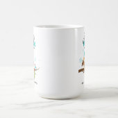 Gepersonaliseerde Uil en Bluebird Kerstmis Koffiemok (Center)