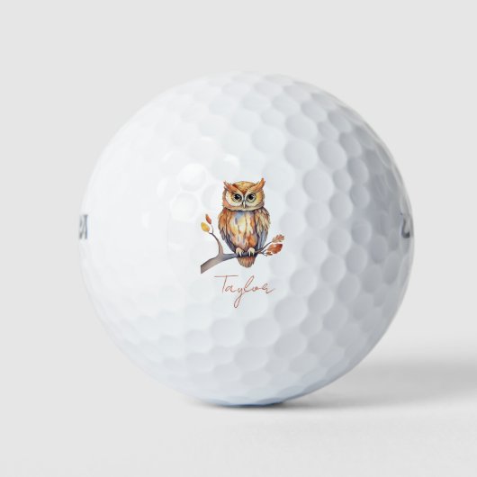 Gepersonaliseerde Uil Golfballen (Voorkant)