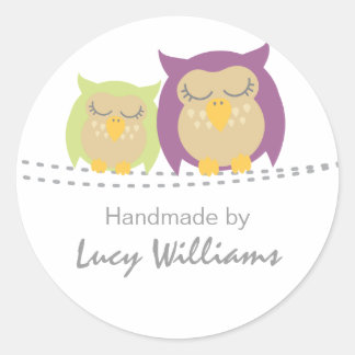 Gepersonaliseerde Uil Handgemaakt door Stickers