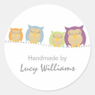 Gepersonaliseerde Uil Handgemaakt door Stickers