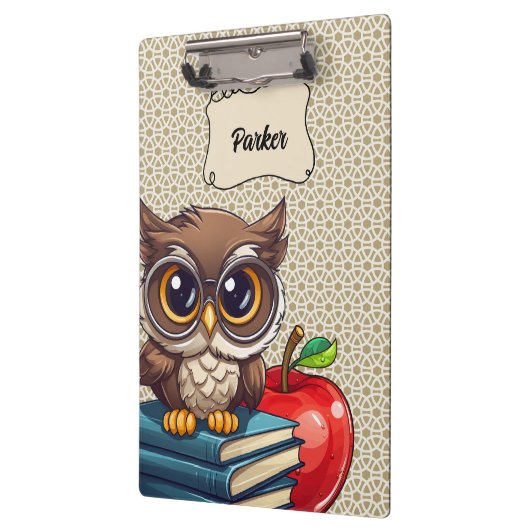 Gepersonaliseerde Uil School Klembord (Links)