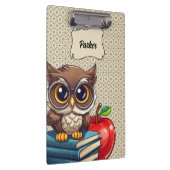 Gepersonaliseerde Uil School Klembord (Rechts)