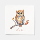 Gepersonaliseerde Uil Servet (Voorkant)