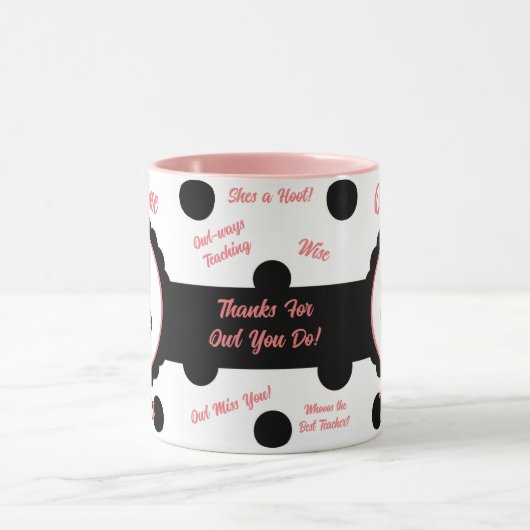 Gepersonaliseerde Uil-Some Teacher Mok (Midden)