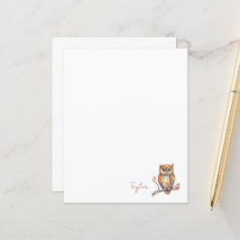 Gepersonaliseerde Uil Stationery