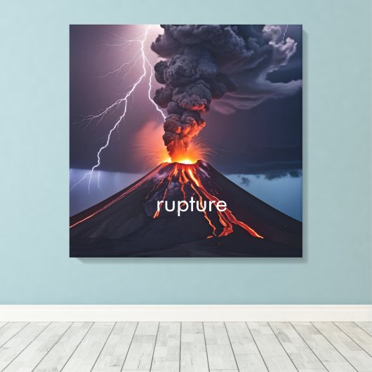 Gepersonaliseerde Uitbarstende Canvas met Lightnin (Insitu (Houten vloer))