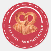 Gepersonaliseerde uitgelijnde goederen uit Mijn ke Ronde Sticker (Voorkant)