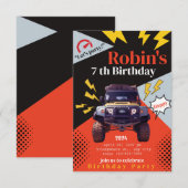 Gepersonaliseerde Uitnodiging van de Verjaardag, D (Voorkant / Achterkant)