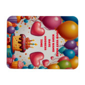 Gepersonaliseerde Uitnodiging Verjaardag Briefkaar Magneet (Horizontaal)