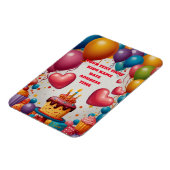 Gepersonaliseerde Uitnodiging Verjaardag Briefkaar Magneet (Linkerzijde)