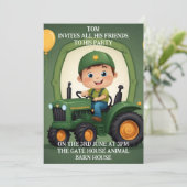 Gepersonaliseerde uitnodiging verjaardagskaart uit (Staand voorkant)