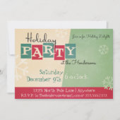 Gepersonaliseerde uitnodiging voor Retro Holiday P (Voorkant)