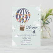 Gepersonaliseerde uitnodiging voor verjaardagsfees (Staand voorkant)