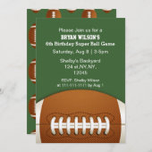 Gepersonaliseerde Uitnodigingen Sportfeest footbal (Voorkant / Achterkant)