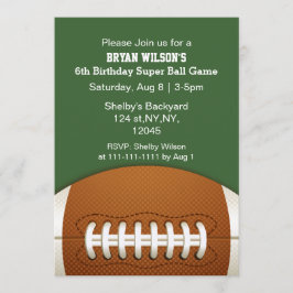 Gepersonaliseerde Uitnodigingen Sportfeest footbal