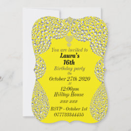 Gepersonaliseerde uitnodigingen voor 16e verjaarda