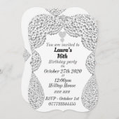 Gepersonaliseerde uitnodigingen voor 16e verjaarda (Voorkant / Achterkant)