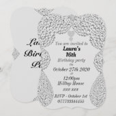 Gepersonaliseerde uitnodigingen voor 16e verjaarda (Voorkant / Achterkant)