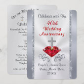 Gepersonaliseerde uitnodigingen voor de 40e verjaa (Voorkant / Achterkant)