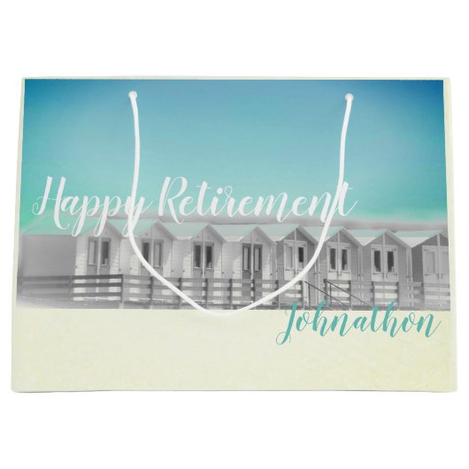 Gepersonaliseerde uittredingsstrandhut grote cadea groot cadeauzakje (Voorkant)