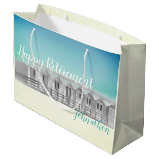 Gepersonaliseerde uittredingsstrandhut grote cadea groot cadeauzakje (Achterkant Gekanteld)