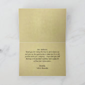 Gepersonaliseerde Uitvoerende Bruin/Gouden dankt u Bedankkaart (Binnen)