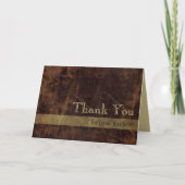 Gepersonaliseerde Uitvoerende Bruin/Gouden dankt u Bedankkaart (Voorkant)